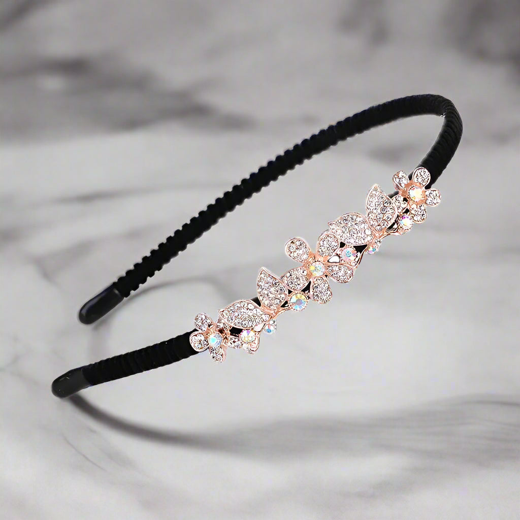 Clear crystal with black hairband