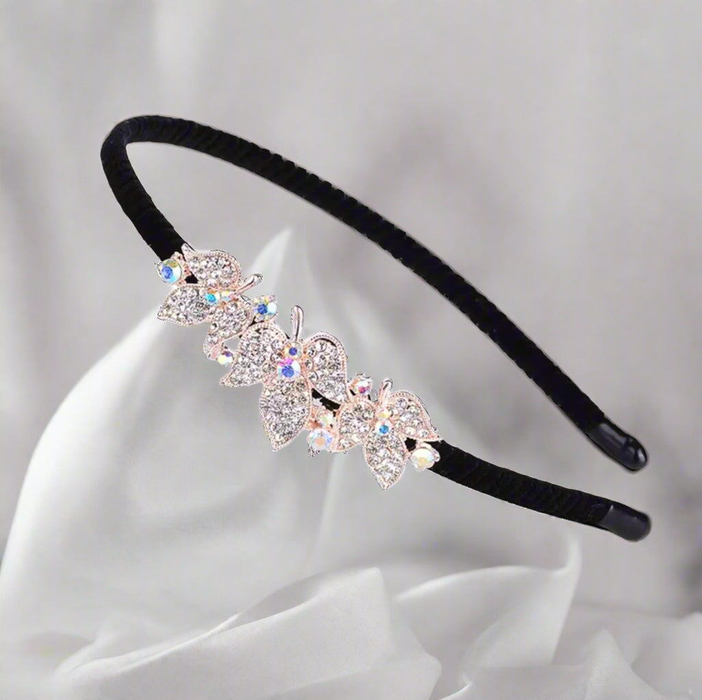 Clear crystal with black hairband