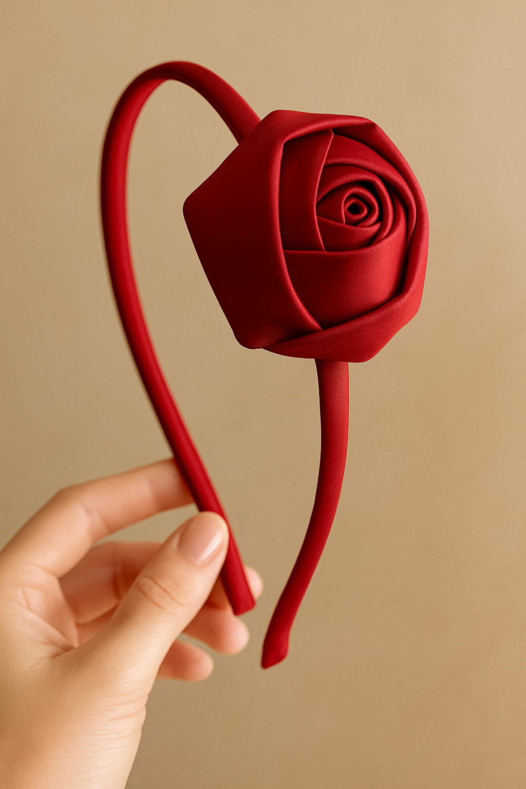 red rose hairband product shot
