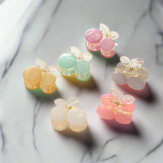 Pastel Cherry Mini Hair Claws