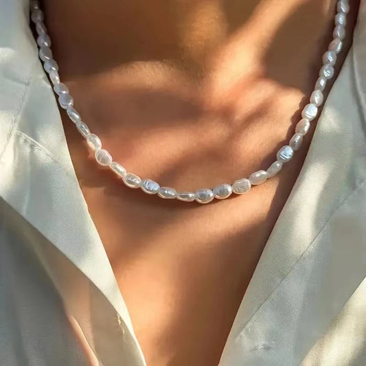 Irregular Imitation Pearl Necklace