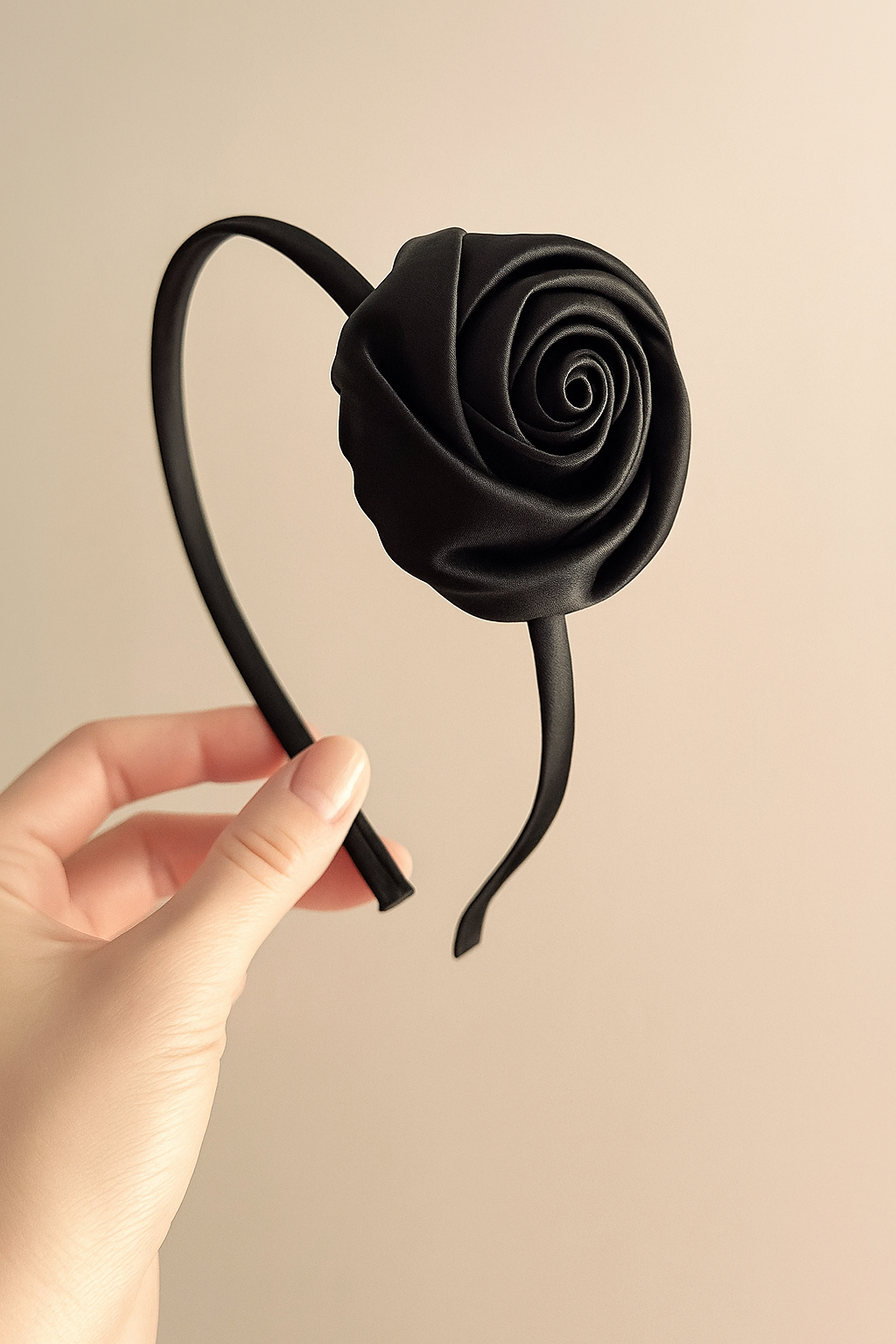 black rose hairband product shot