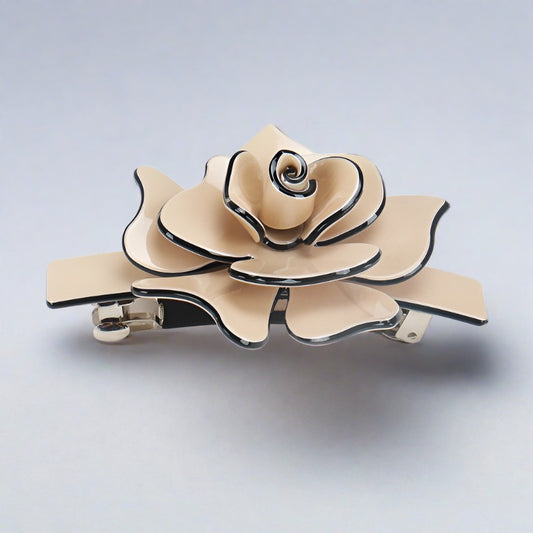 These fancy French floral barrettes are both elegant and on-trend.  • Charming • Fancy • Prom Hair • Party • Gift • Smart Casual • Formal or Semi-Formal